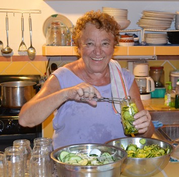 Picrture of Franca making pickles
